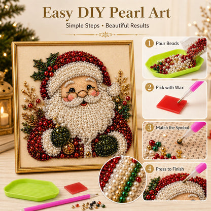 🎄LAST DAY 49% OFF – DIY Christmas Pearl Diamond Painting Art Kit With Frame