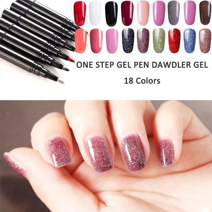 💅 Limited Time Buy 1 Get 1 Free! ✨One Step Nail Gel Pen🎨Free handheld mini UV nail lamp💡