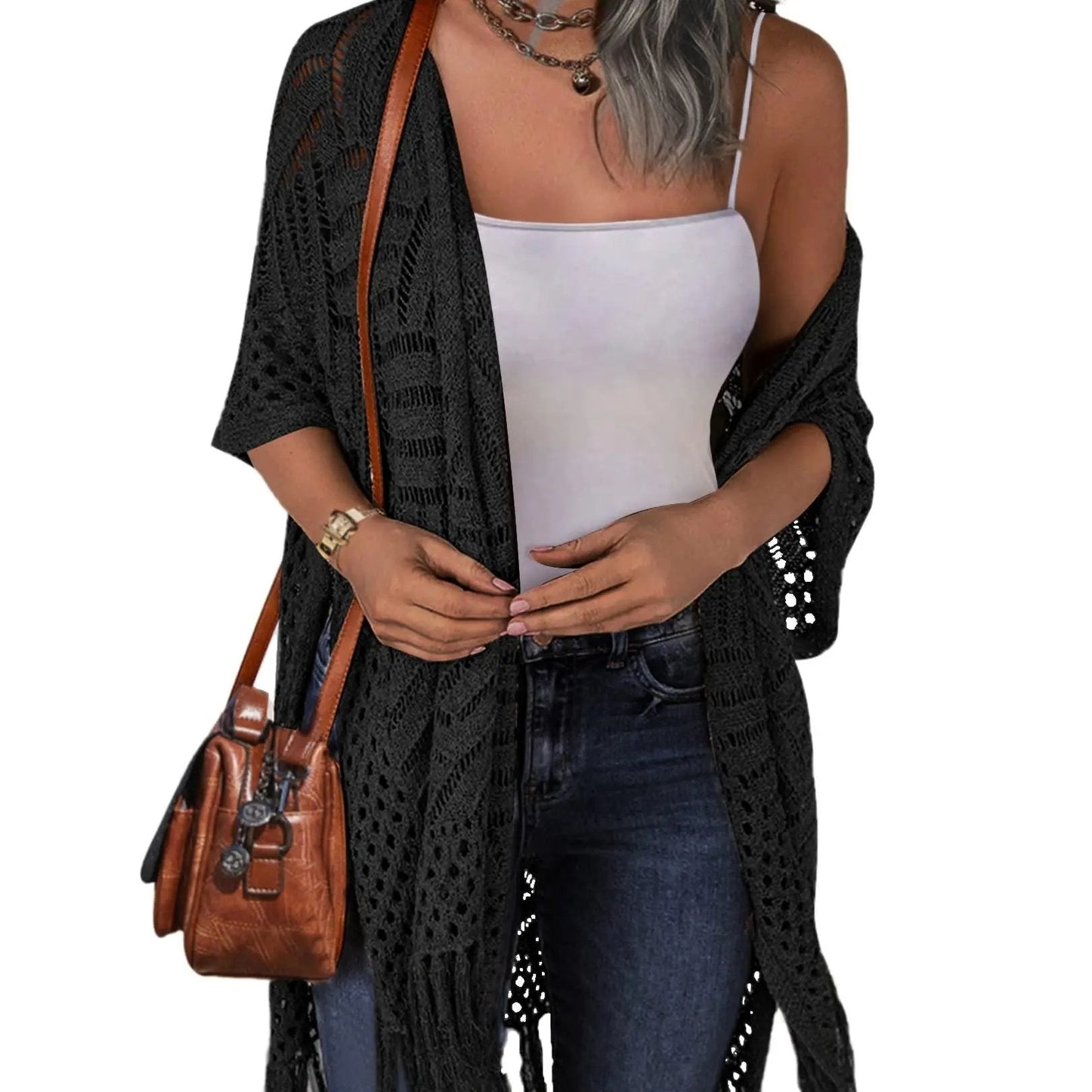 🔥Limited Time 49% Off✨Womens Knit Cardigan Oversized Open Front Outwear