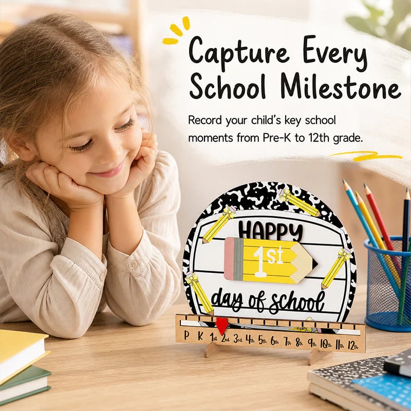 📚Reusable Back-to-School Milestone Board – Kids' Growth Photo Prop
