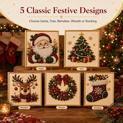 🎄LAST DAY 49% OFF – DIY Christmas Pearl Diamond Painting Art Kit With Frame